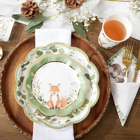 Kate Aspen® 9" Woodland Baby Premium Paper Plates, 32ct.